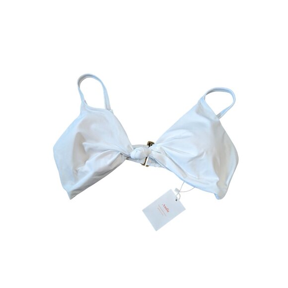 Andie Swim The Santorini Top White Eco Nylon Size XXL - Picture 3 of 8